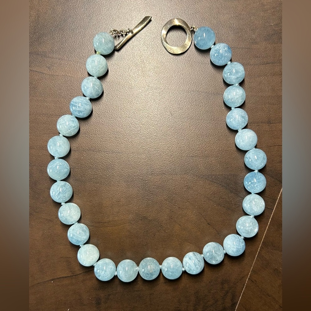Elegant Blue Beaded Necklace